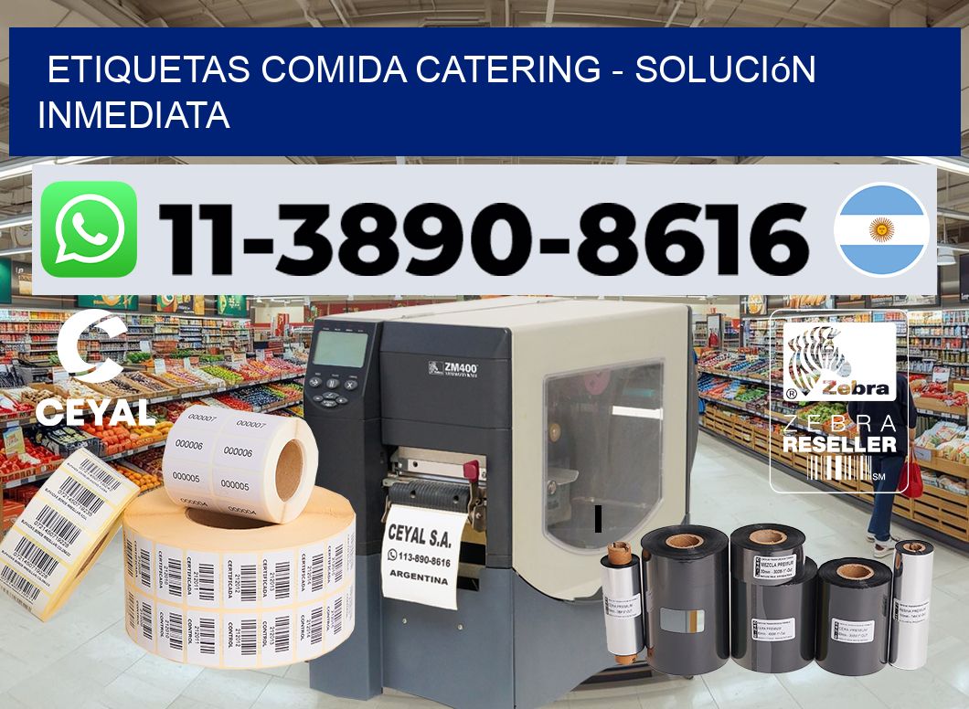 ETIQUETAS COMIDA CATERING - Solución inmediata