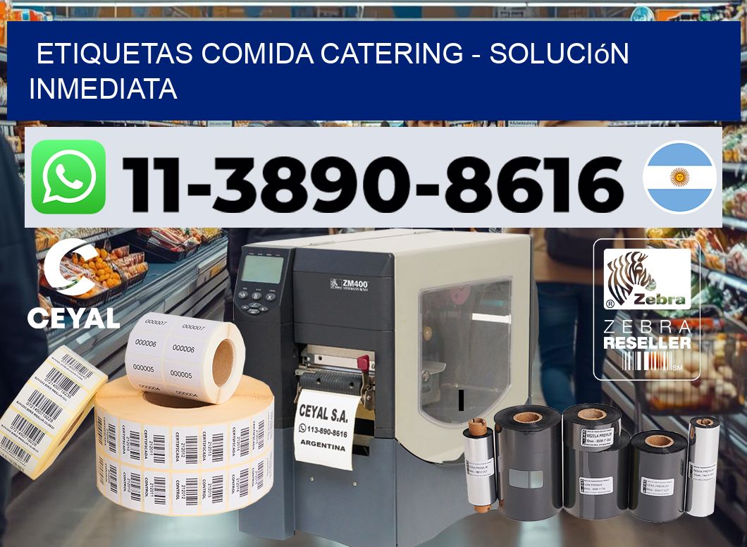 ETIQUETAS COMIDA CATERING - Solución inmediata