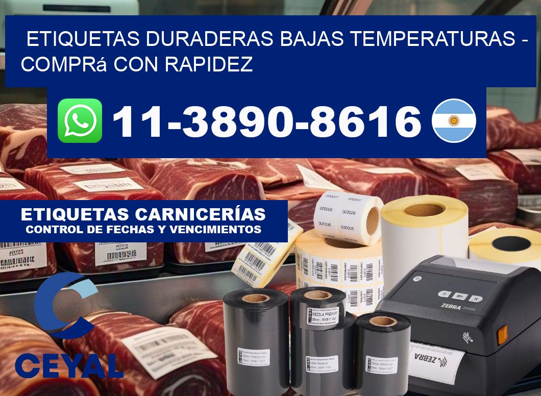 ETIQUETAS DURADERAS BAJAS TEMPERATURAS - Comprá con rapidez