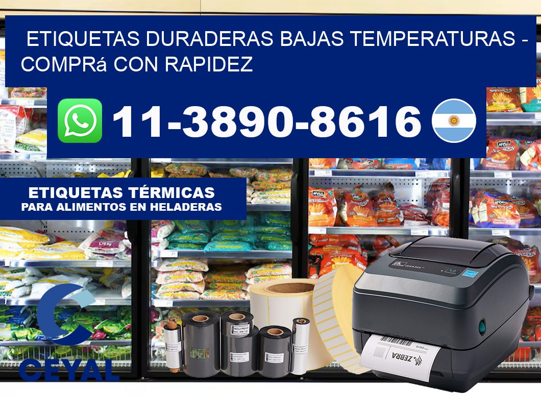 ETIQUETAS DURADERAS BAJAS TEMPERATURAS - Comprá con rapidez