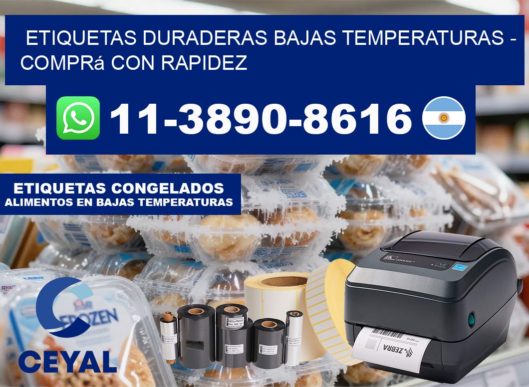 ETIQUETAS DURADERAS BAJAS TEMPERATURAS – Comprá con rapidez