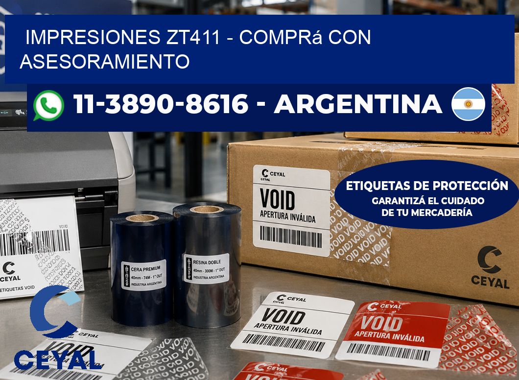 Impresiones ZT411 – Comprá con asesoramiento