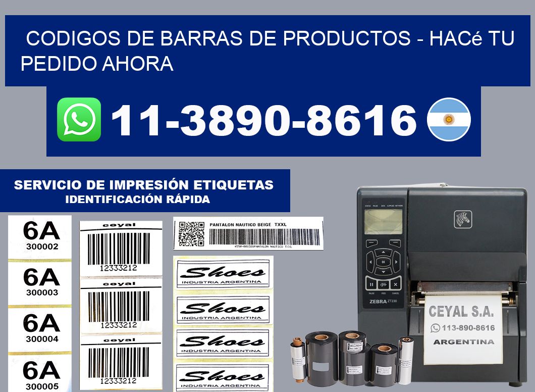 codigos de barras de productos - Hacé tu pedido ahora