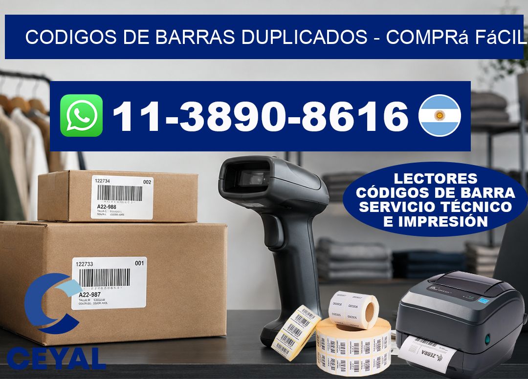 codigos de barras duplicados - Comprá fácil