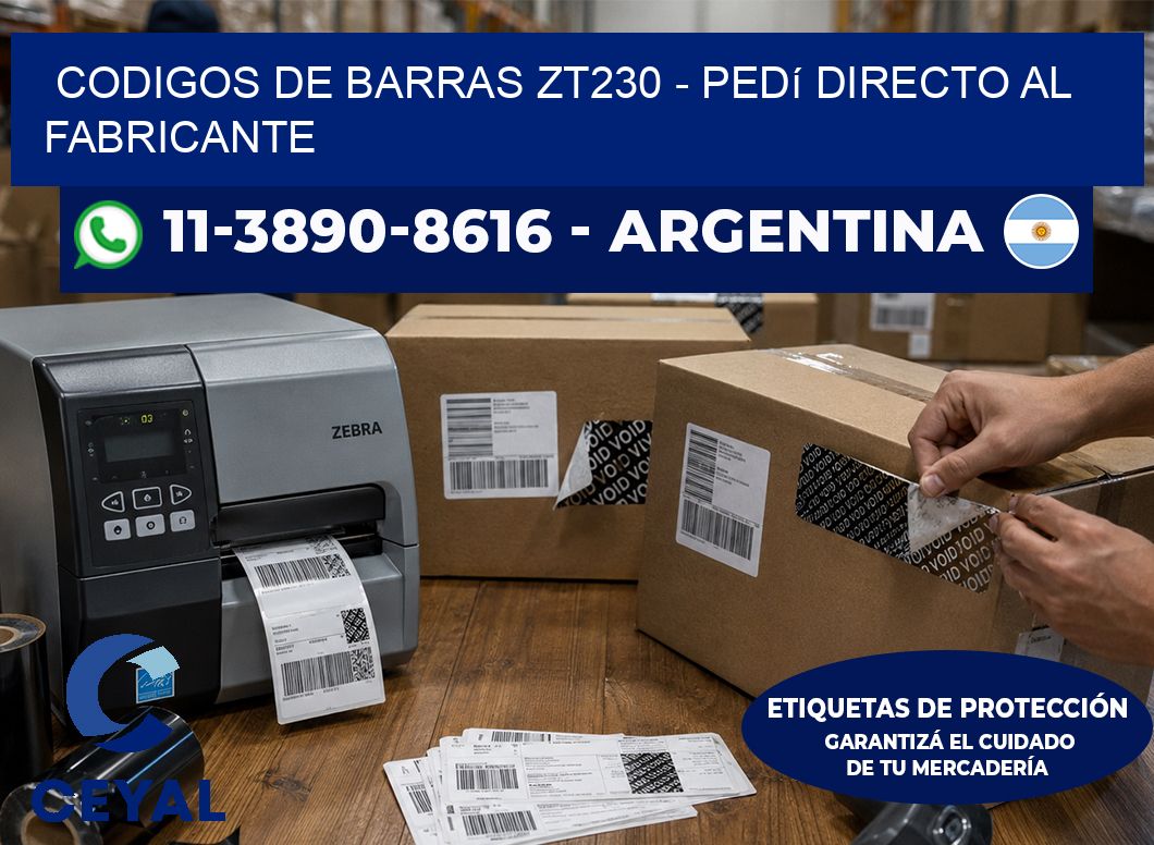 codigos de barras zt230 - Pedí directo al fabricante