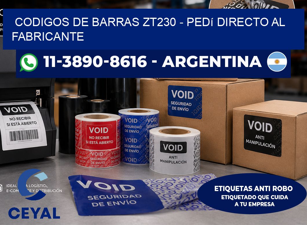codigos de barras zt230 – Pedí directo al fabricante