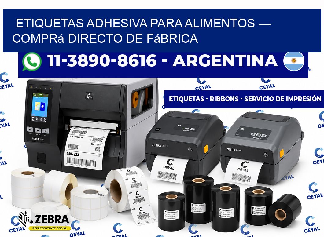 etiquetas adhesiva para alimentos — Comprá directo de fábrica