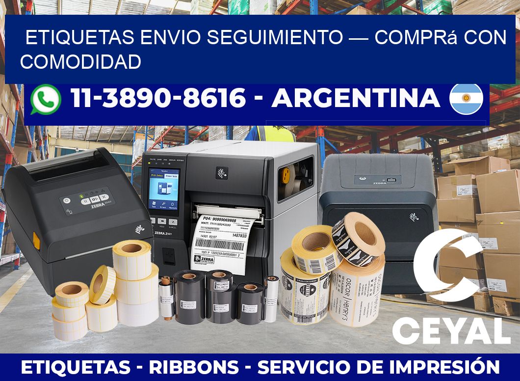 etiquetas envio seguimiento — Comprá con comodidad