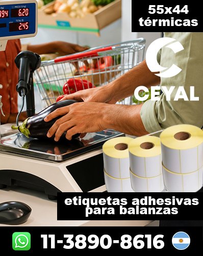 ADHESIVOS PARA BALANZAS - Comprá con logística rápida
