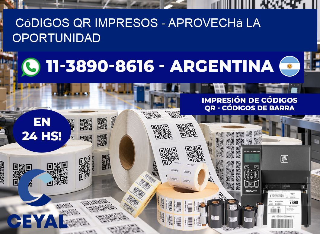 Códigos QR Impresos - Aprovechá la oportunidad