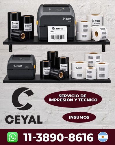 Impresora Zebra ZD220 Con Rollos De Etiquetas Y Ribbon – Mercado Central argentina
